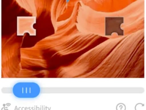 WeChat security puzzle with a slider used to move a missing image piece into position