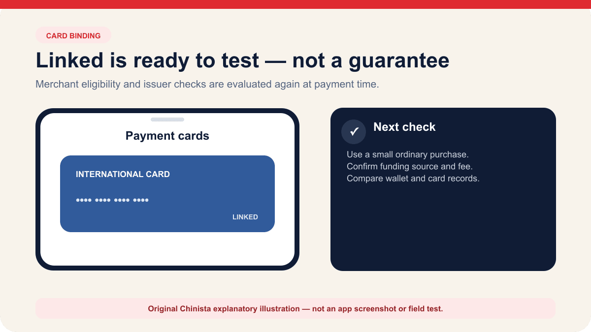 Chinista diagram of a generic international card marked linked with every digit hidden